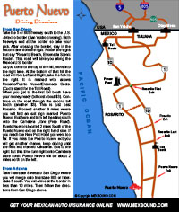 Puerto Nuevo Driving Directions