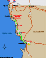 Rosarito Ensenada Bike Ride Course Map 