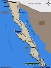 Todos Santos Driving Map